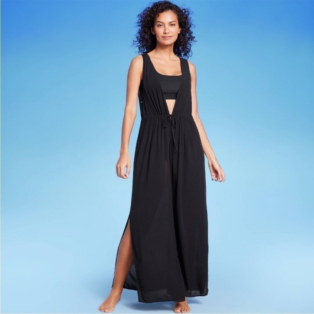 EUC Kona sol Sleeveless Maxi Duster Coverup Size S/M